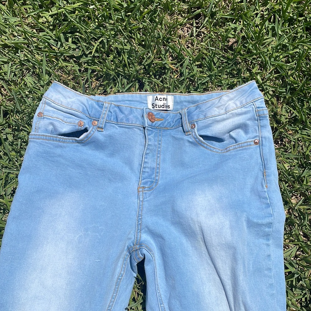 Acne Skinny Jeans in Light Blue Wash - Picture 2 of 7